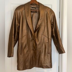 Vintage Copper Metallic Genuine Leather Henig Furs
